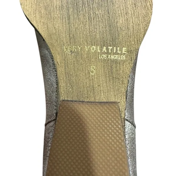 Very Volatile Gold Metallic Western Motivate Heeled Ankle Bootie - Picture 4 of 11